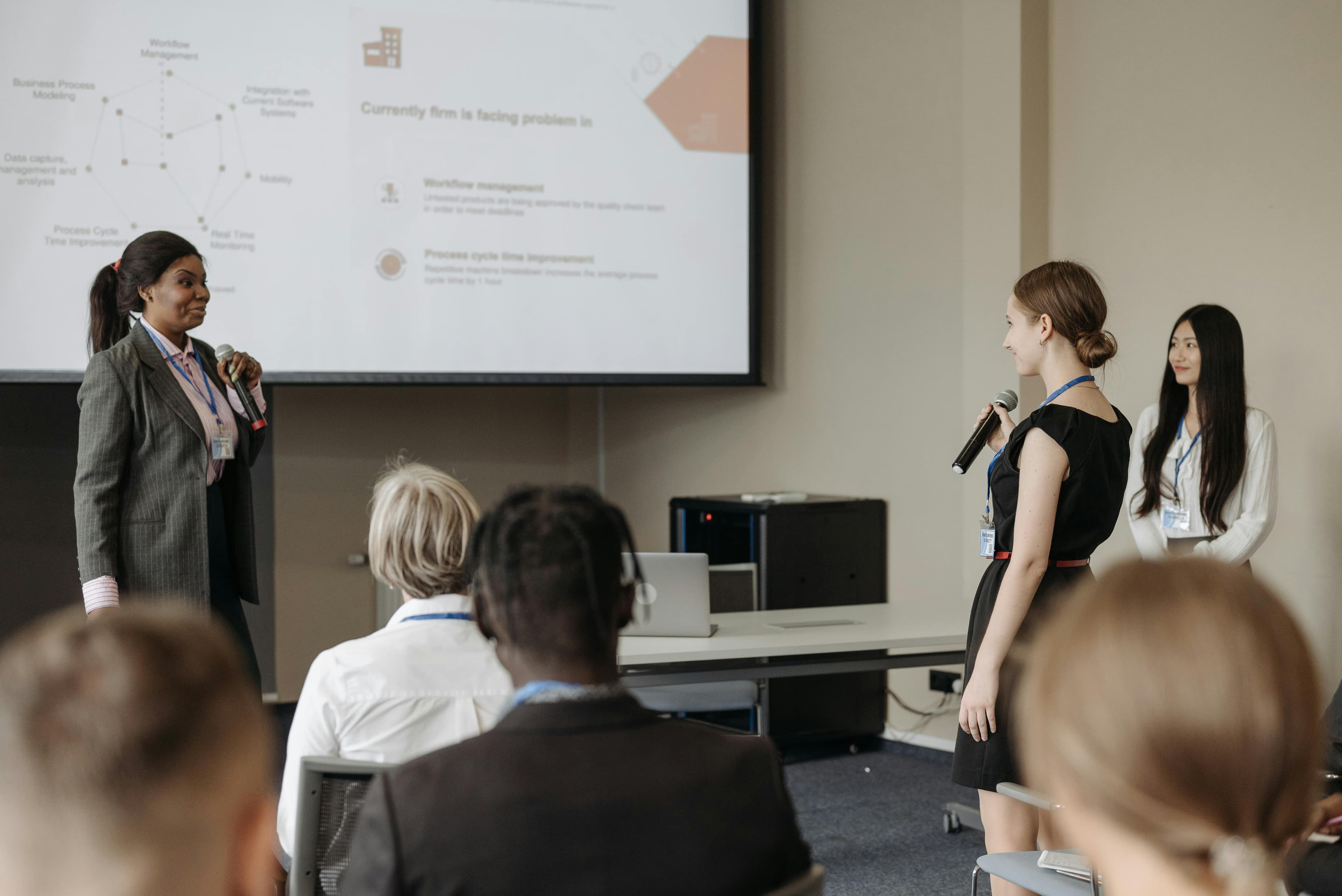 Women presenting at a workshop